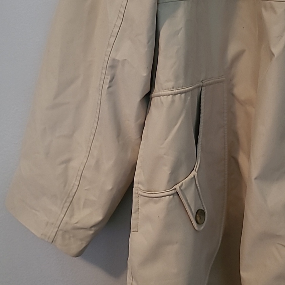 Lands End Wmns 2X Trench Rain Coat Khaki Tan Fall Spring Transitional Outdoors - Picture 5 of 15